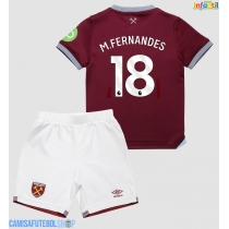 Camisa de time de futebol West Ham United Mateus Fernandes #18 Replicas 1º Equipamento Infantil 2025-26 Manga Curta (+ Calças curtas)